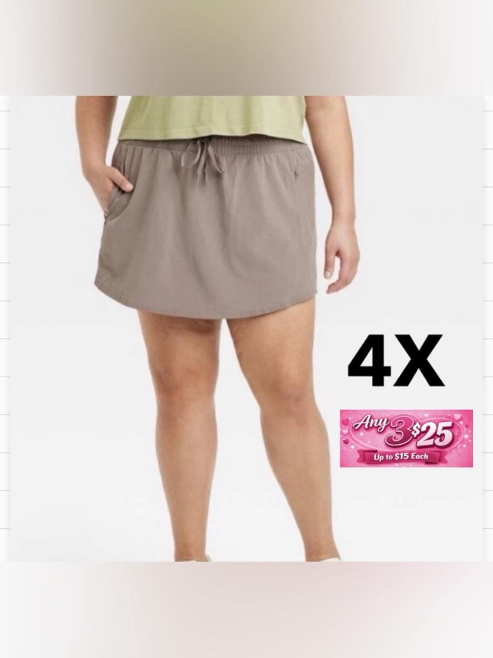 Athletic light Skort by All in Mother 4X